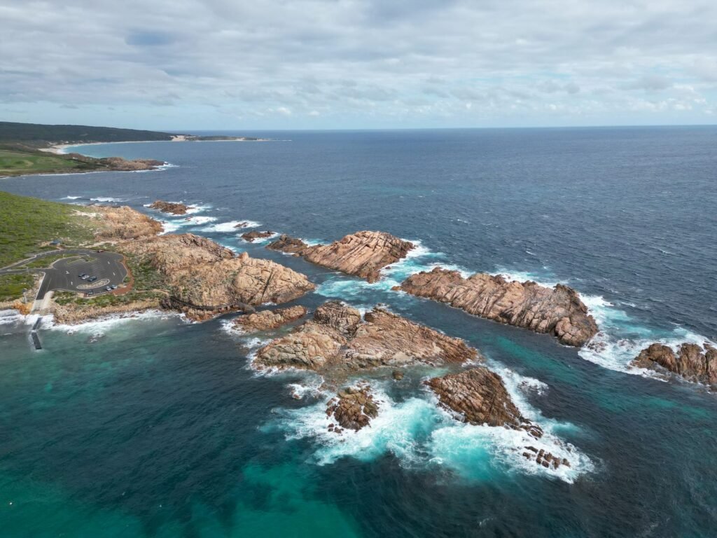 Rock islands in ocean