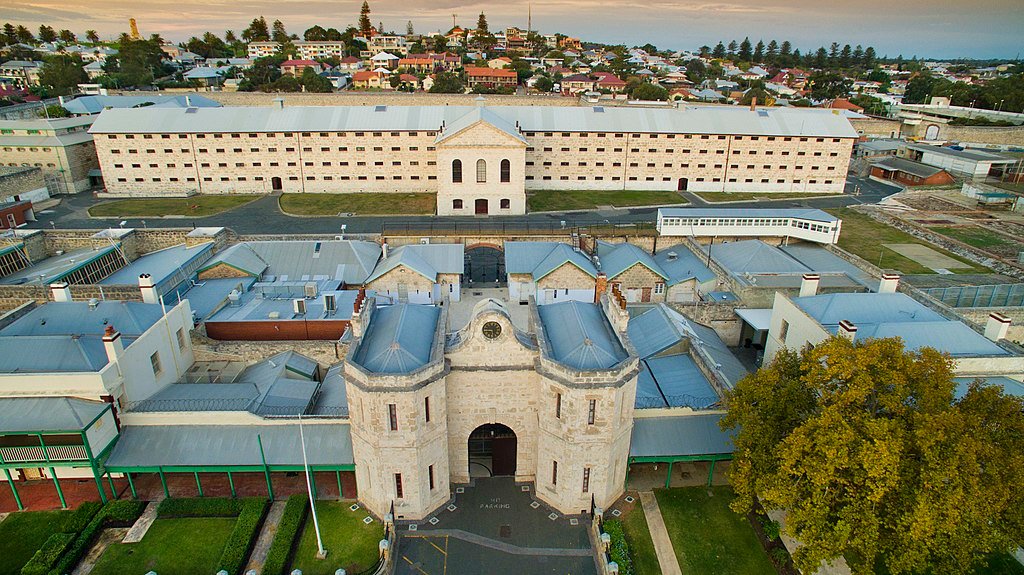 Large prison, top down shot