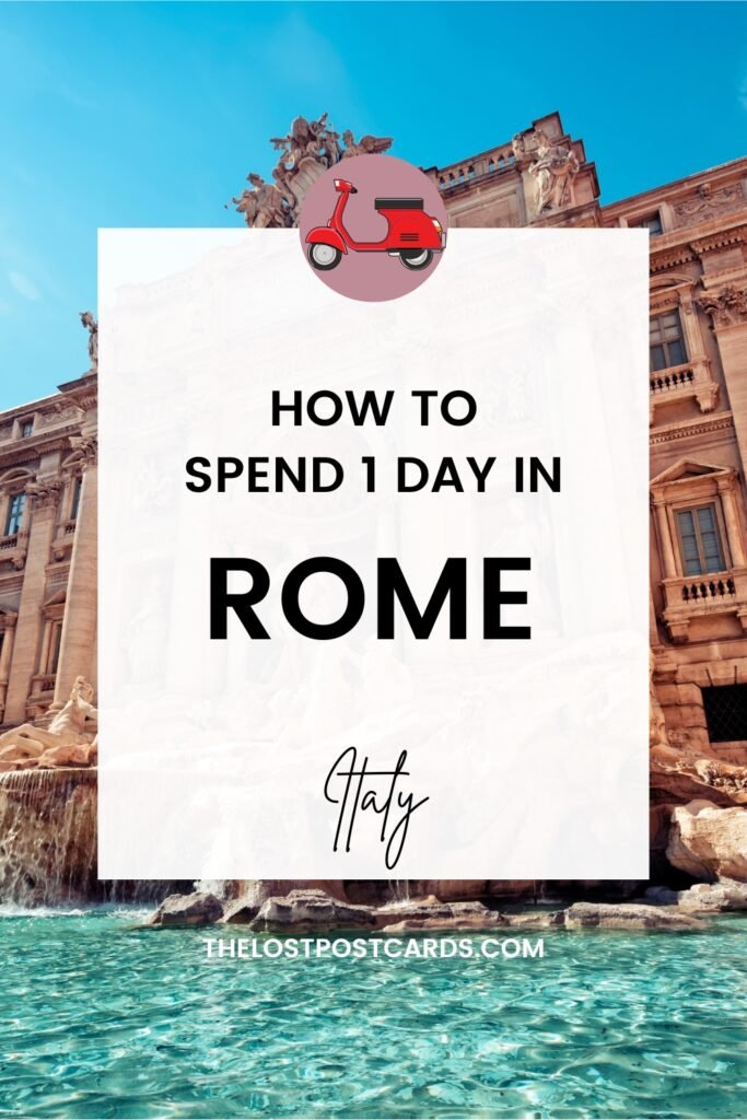 Pinterest Pin, How to spend 1 day in Rome