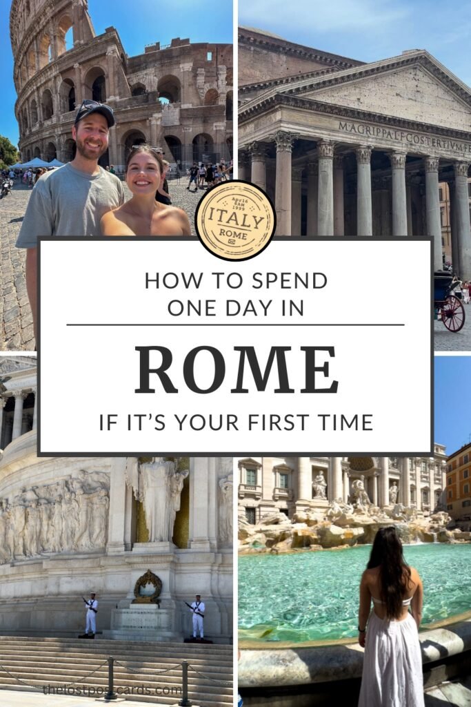 How to spend one day in Rome if it's your first time, Pinterest Pin